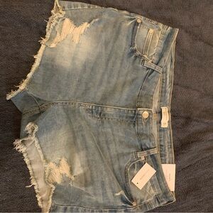 Bluenotes Light Blue Distressed Jean Shorts